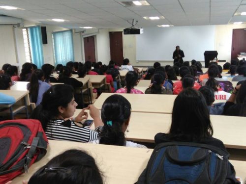 DLSA Shahdara in association with DLSA East organized a Legal Awareness Programme on the topic “Eve Teasing and Stalking” for benefit of girls students on 12.03.2018 at Shaheed Rajguru college of Applied Science for Women (University of Delhi), Vasundhara Enclave (Adjining Chilla Sports Complex), New Delhi.