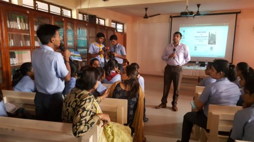 Delhi State Legal Services Authority, Legal Literacy Classes on Module of Sexual Violence “Child Abuse and Violence-Interpersonal and Digital World” was conducted for Children studying in class 9th to 12th Class at Green Field Public School, Dilshad Garden, GTB Enclave, Delhi on 02.05.2018.