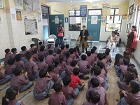 DLSA Shahdara organized Legal Literacy Classes on Module of Conservation of Water under the Project “Our Earth and Us”, for the children studying in class 3rd to 5th to make children aware about the importance of water conservation alongwith law applicable and penalties prescribed at EDMC School, Jagatpuri, Delhi on 03.05.2019.