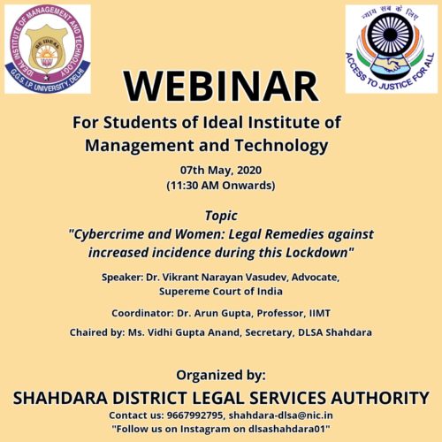 Webinar with IIMT for Law Students on 07.05.2020