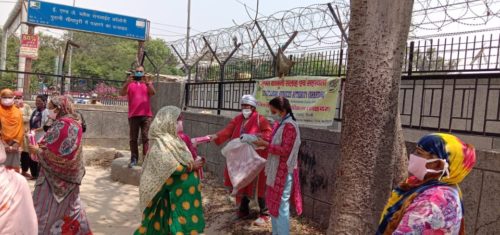 Provide hand-made washable masks, soaps and sanitary pads to women