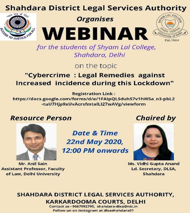 Webinar for Students of Shyamlal College on 22.05.2020