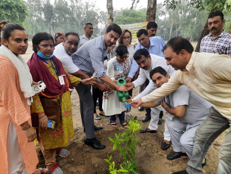 Tree plantation drive program in association with the Office of the District Magistrate (DM Shahdara) DDA Land on 04.07.2022