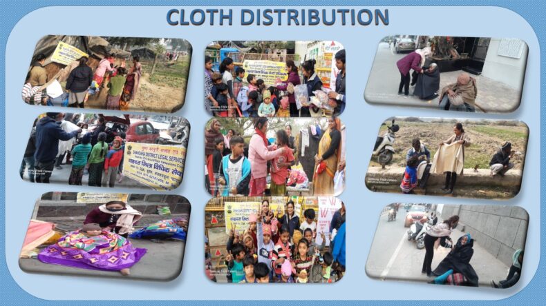 Project ASHA, a project to support the less privileged people by distribution of blankets and clothes in chilling winter.