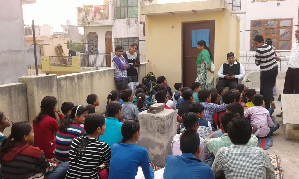 Legal Awareness Programmes on the occasion of Observance of Children’s Day at Shyam Vihar, Ph-1, Najafgarh on 14-11-2016 by Sh. Akhilender Narain Singh, Legal Aid Counsel