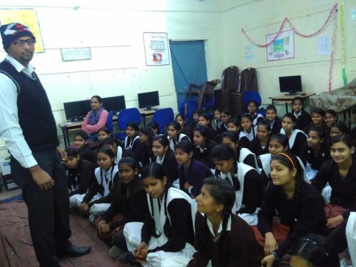 Legal Awareness Programme on Human Rights at Sarvodaya Kanya Vidyalaya, Kair, New Delhi on 21-12-2016 by Sh. Manoj Kumar Rana, Legal Aid Counsel