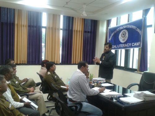 DLSA South West organised a Legal Literacy Programme on topic ” Human Rights Awareness: Access to Justice on 22.12.2016 at Dwarka North Police Station. Sh. Rahul Budhiraja, LAC, addressed the police officials👇