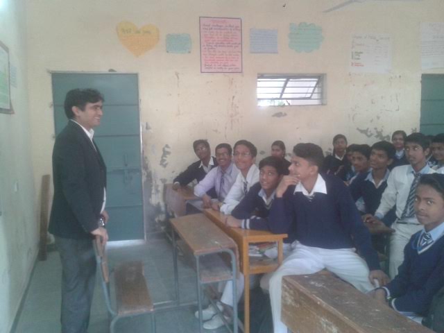 Legal Awareness Programme on the occasion of Constitution day at Govt. Co-Ed Secondary School, Sector-16A, Dwarka on 26-11-2016 by Sh. Satyendra Kumar Kajla, Legal Aid Counsel