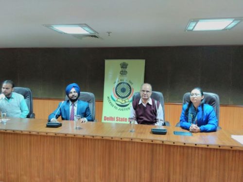 In compliance of the directions of Central Office, DLSA South West organised  on 14/12/2016 an awareness programme for the officials of DLSA-SW and officials of Dwarka Court to make them aware if use of plastic money/ Cashless transactions to cope with demonetization drive.  Sh. CR Meena, Manager and Ms Priyanka Chauhan, Dy Manager, SBI Dwarka Court Branch addressed the Participants.