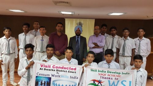 Visit of students of Govt. Boys Sr. Sec. School Jharoda Kalan, New Delhi – 110072 (ID-1822065) to Dwarka Courts Complex on 19.08.2017