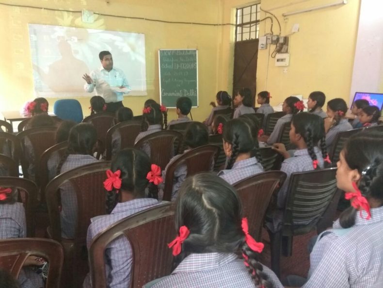 Greening Delhi Campaign organised by SW-DLSA at Sarvodaya Kanya Vidyalaya, F-Block, Budh Nagar, Inderpuri on 24.07.2017 by Sh. Lenin, LAC