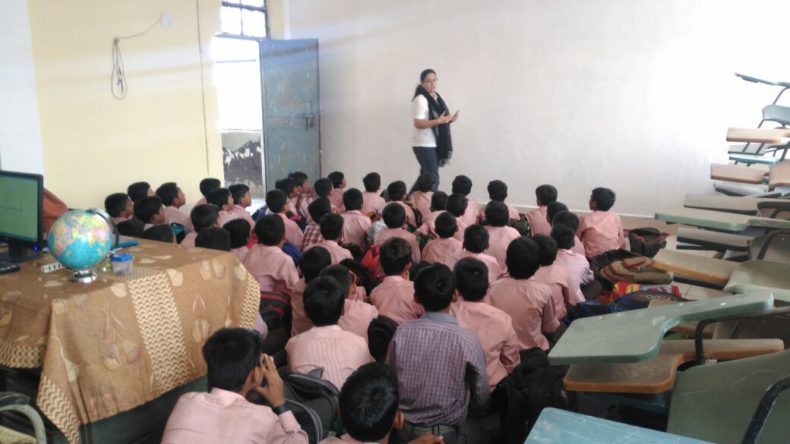 Greening Delhi Campaign organised by SW-DLSA at Govt. Boys Sr. Sec. School, F-Block, Budh Nagar, Inderpuri on 27.07.2017 by Ms. Rubina Arora, LAC