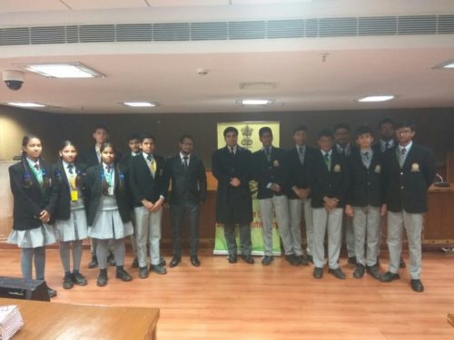 Students of Mata Bhati Devi Public School, Shyam Vihar, Deenpur, Najafgarh, New Delhi visited Dwarka Courts on 22-12-2017