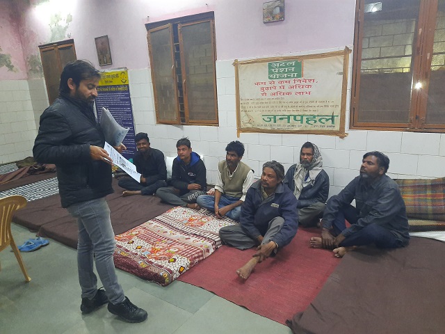 Legal Awareness Programme at Night Shelter, Sector-1, Dwarka