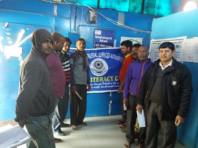 Legal Awareness Programme at Night Shelter, Near Metro Station, Sec-10 & 12, Dwarka