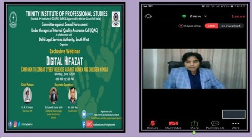 Webinar on “Digital Hifazat: Campaign to combat cyber violence against women and children”