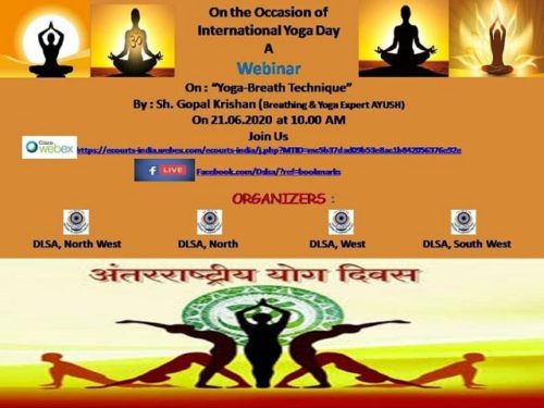 Webinar on International Yoga Day on 21.06.2020