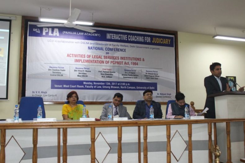 Participated in *National Conference on Activities of Legal Services Institutions & Implementation of PC & PNDT Act*