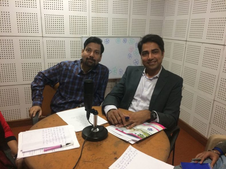 Organised Community Radio Programme at *Delhi University Community Radio* (90.4 FM) on *16.11.2017*.