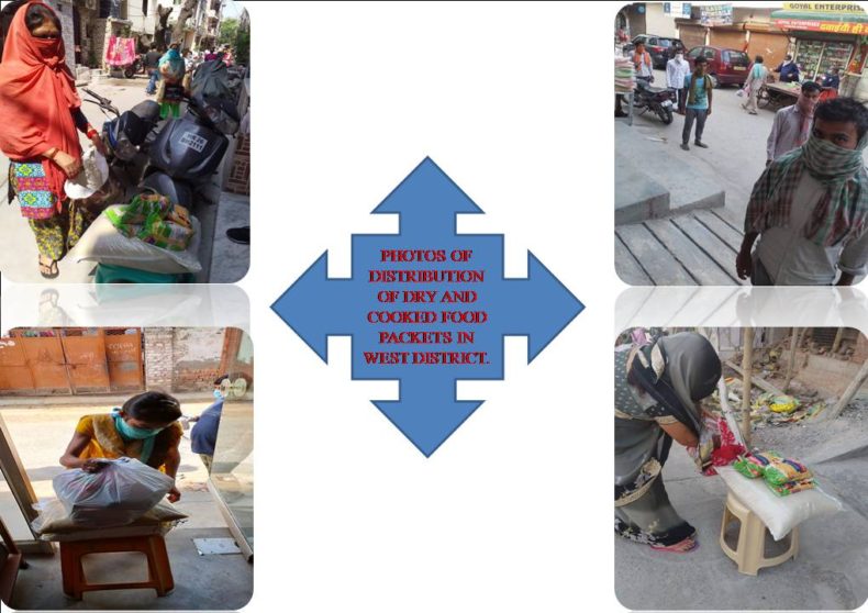 Dry Ration food packet distribution during lock down period