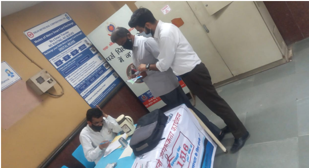 West District in association with Delhi Metro set up Helpdesk at Nangloi Metro Station