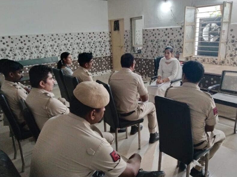 Legal awareness sessions at police station for Police personnels on POCSO Act.