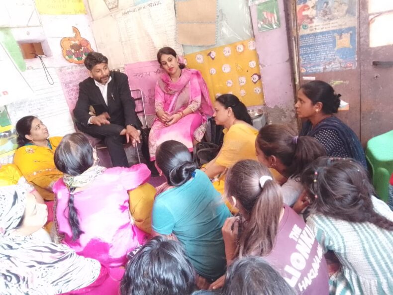 Awareness Programme on the subject of “Prevention of Child Marriage” at Jhuggi No. 100, Shaheed Bhagat Singh Camp, New Delhi on 26.04.2024.