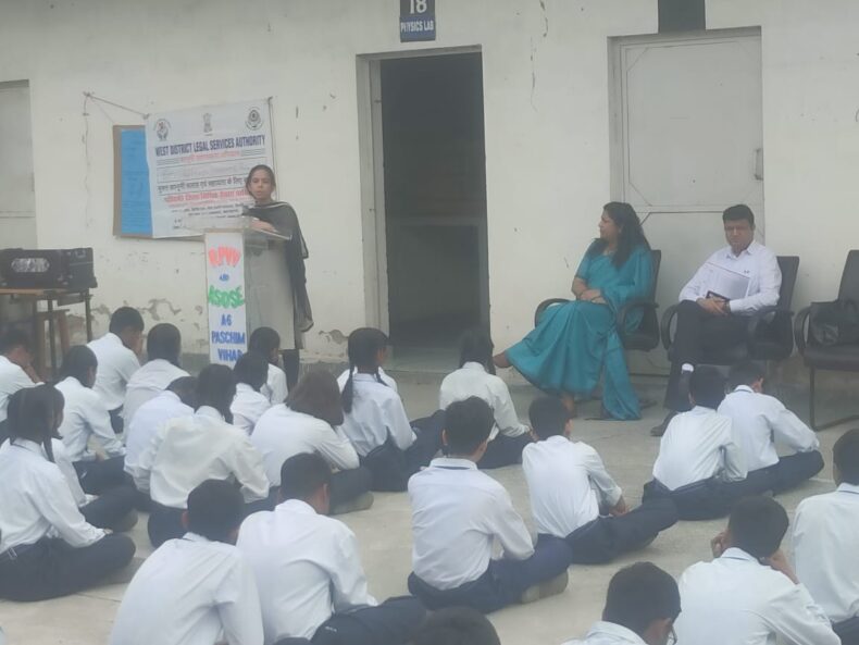 Awareness programme on the topic “Law on Sexual Harassment and POCSO Act” at Rajkiya Pratibha Vikas Vidyalaya, Paschim Vihar, Delhi on 04.05.2024.