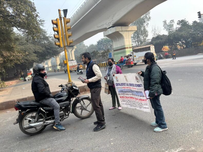Road Safety Awareness and Sensitization Programme at major traffic intersections in the Central District on 17.01.2026