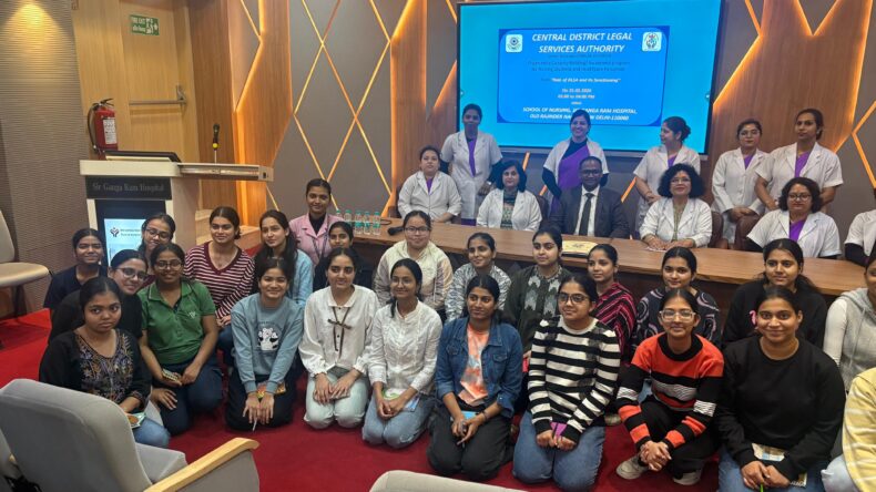 Legal Awareness Session on “Role of DLSA and its Functioning” was conducted at Sir Ganga Ram Hospital, Rajinder Nagar, Delhi, by Ld. Secretary Sh. Abhitesh Kumar, Central DLSA on 25.02.2026