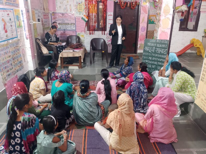 DLSA conducted a Legal Awareness Session on 18.03.2026 at SSK-483, Baba Colony, Burari, Delhi on the topic “Role and Functions of District Legal Services Authority in Providing Free Legal Aid.” on 18.03.2026