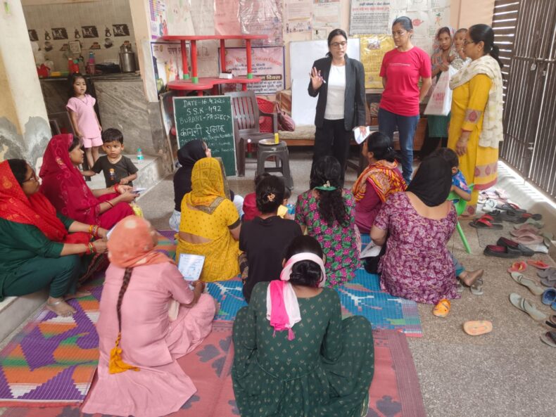 Legal Awareness Session at SSK-492, Shiv Kunj-II, Burari, Delhi, on the topic “Preventing School Dropout among Girls: Legal Rights and Government Initiatives.” on 16.04.2026