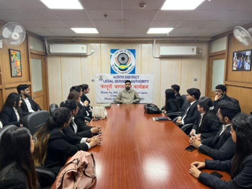 DLSA North organized  Rohini Court Visit for the students of Bhartiya Vidhyapeeth College on 23.12.2022