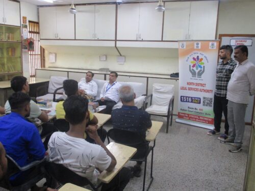 legal awareness session  at the jail premises for prison inmates, Para Legal Volunteers (PLVs), legal sewadars, and staff member