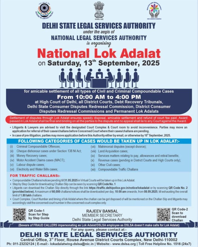Lok Adalat on 13.09.2025