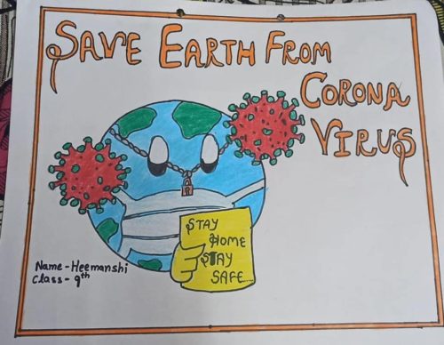 On the occasion of Earth Day (22.04.2020) Lal Bahadur Shastri School organised drawing competition.