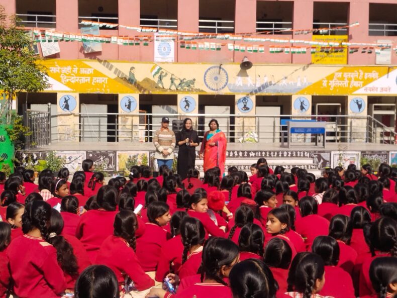 Awareness Programme was organized for the students of Classes 6th to 12th on the topic “ Good Touch Bad Touch, POCSO,  Child Marriage Virtual Touch, Cyber Safety and Cyber Consciousness” on 27-01-2025 to 29-01-2025