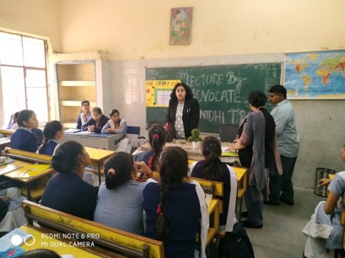 Legal Literacy Programme at Govt. Girls Sr. Sec. School, No.1, Shakarpur