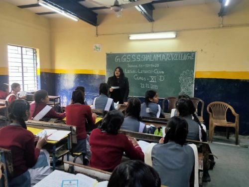 Legal Literacy Programme at Govt. Girls Sr. Sec. School, Shalamar Village