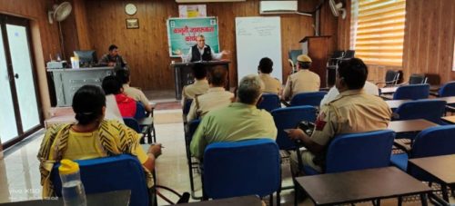 On 24.03.2021, A training program on the topic “POCSO Act, J.J. Act and Cr. Amendment Act” was organized for police officials at DCP Rohini Office, Begumpur, Delhi