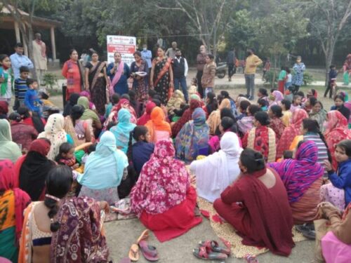 On 26.11.2021. Celebration of Constitution day at Mahila Panchayat, Rithala.