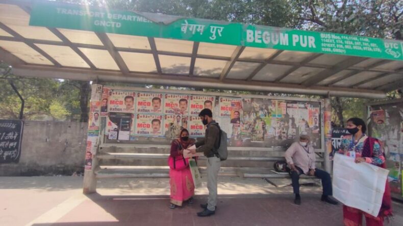 On 22.02.2022, in pursuance of the State Action Plan for the month of February, 2022, the North-West District Legal Services Authority (under the aegis of NALSA and DSLSA) setup 03 Help Desks at Begumpur Bus stop, Avantika Bus stop and Buddh Vihar Bus stop.