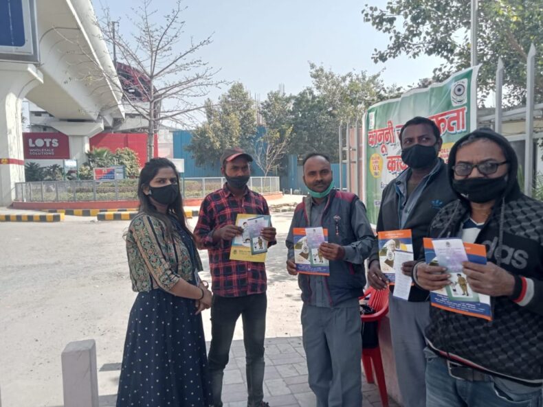 On  19.02.2022 ,the  North-West District Legal Services Authority (under the aegis of NALSA and DSLSA) setup four Help Desks outside the Shakurbasti Railway Station, Nangloi Railway Station, NSP Metro Station and Rithala Metro Station.