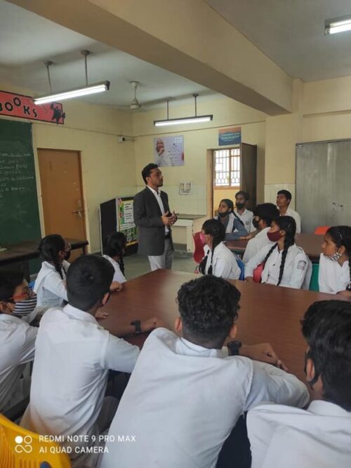 On 07.04.2022 , a legal literacy programme on the topic  “The Prevention of Damage to Public Property Act” was conducted by the North-West District Legal Services Authority, Rohini Court  for the students of Govt. Co-ed Sr. Sec. School, ZP Block, Pitampura Delhi.