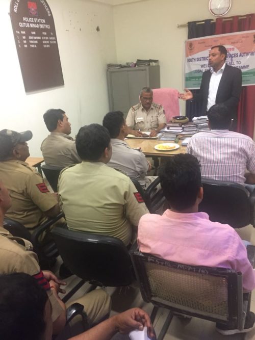 DLSA (SOUTH) ORGANIZED LEGAL LITERACY CLASSES AT POLICE STATION: QUTUB MINAR METRO STATION ON 31.03.2017