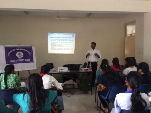 DLSA (SOUTH) ORGANIZED AN AWARENESS PROGRAMME AT DEPARTMENT OF HOME DEVELOPMENT AND CHILDHOOD STUDIES, INSTITUTION OF HOME ECONOMICS, HAUZ KHAS ON 07.03.2017