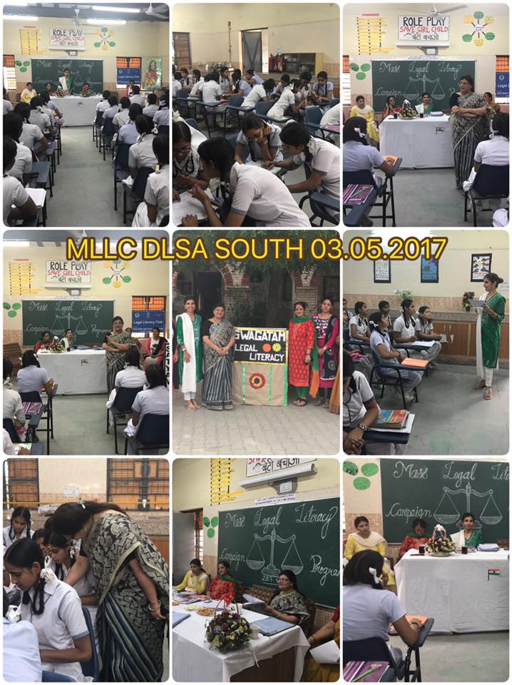 DLSA (SOUTH) CONVENED MASS LEGAL LITERACY CAMPAIGN AT GBSSS, DR. AMBEDKAR NAGAR ON 03.05.2017