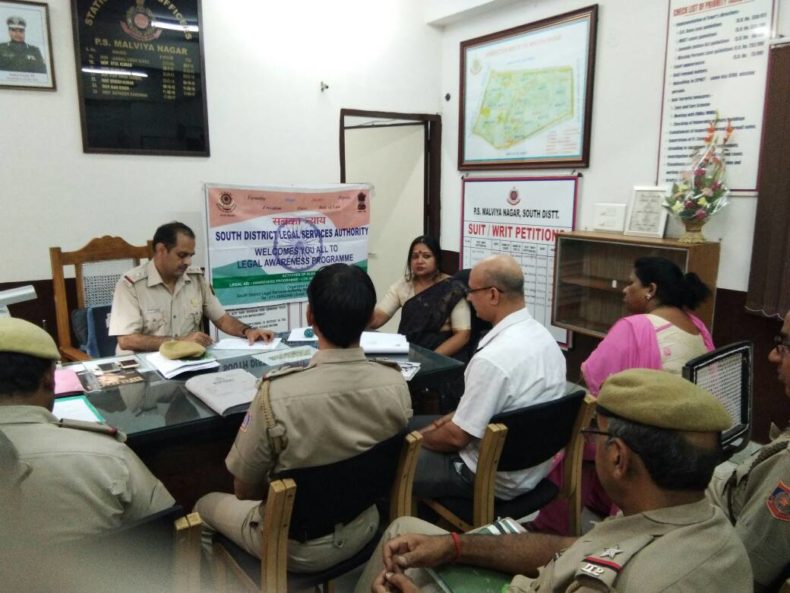 DLSA (SOUTH) ORGANIZED LEGAL LITERACY CLASSES AT POLICE STATION: MALVIYA NAGAR ON 29.05.2017