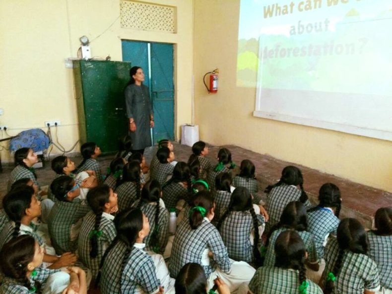 GREENING DELHI LITERACY PROJECT AT SKV, MEHRAULI RAMANUJAN (1923038) ON 28.07.2017