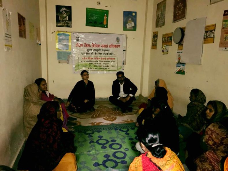 LEGAL AWARENESS PROGRAMME AT COMMUNITY LEVEL IN THE AREA OF JJ COLONY, JALEBI CHOWK NEAR SABZI MANDI, MADANPUR KHADAR, NEW DELHI ON 12.01.2018